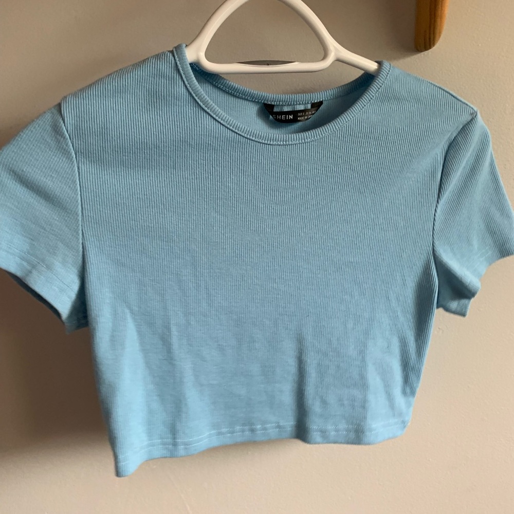 Sky Blue Cropped Tee